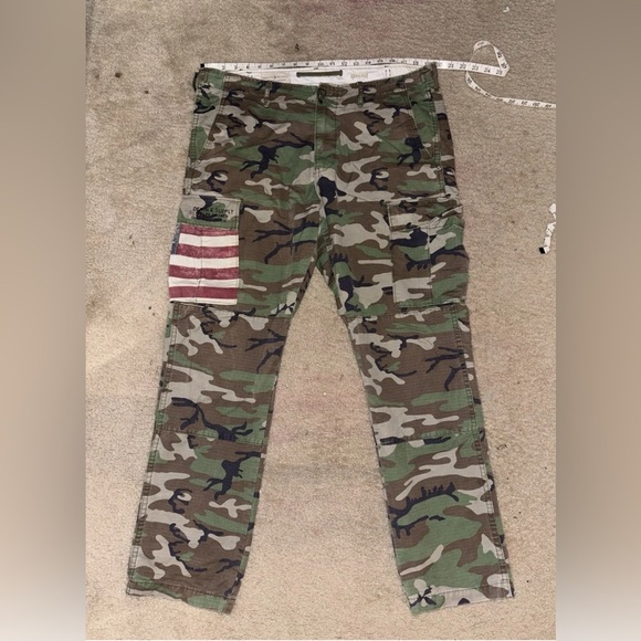 Ralph Lauren Denim Supply Military Flag Patch Camo Cargo Polo item sold 12/14/25 - Picture 3 of 13